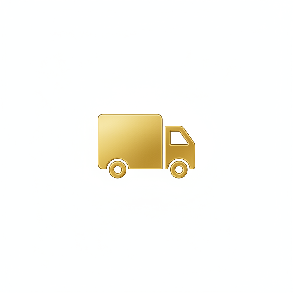 Gouden Truck Icoon - Wit