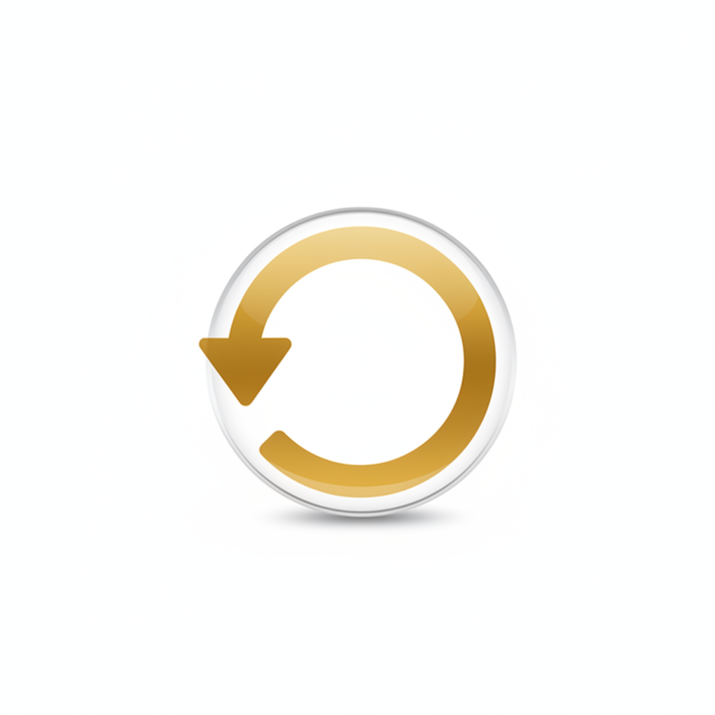 Simpel gouden return icoon